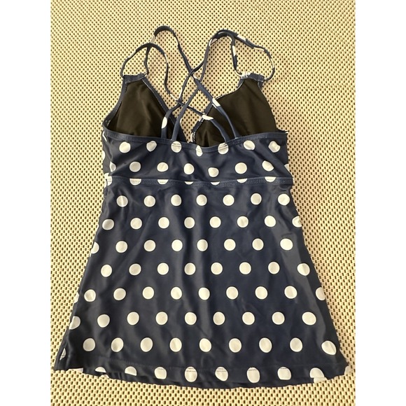 NEW Bikinx Tankini 2 Piece Swimsuit Size XS/S Bathing Suit Blue White Polka Dot - Picture 10 of 13